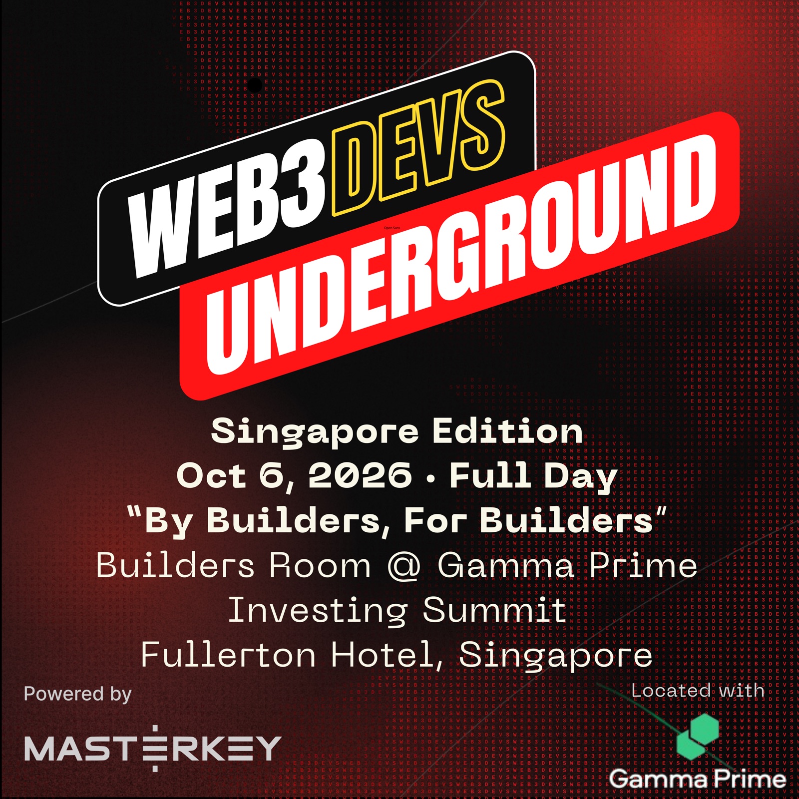 CANCELLED: Web3 Devs Underground, Singapore Edition @ TOKEN2049