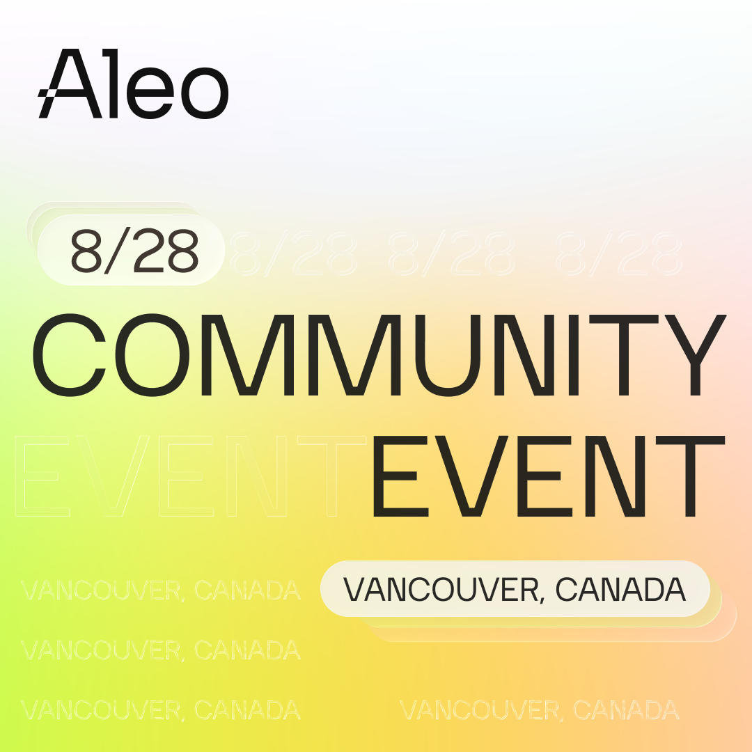 Aleo: Vancouver Community Event