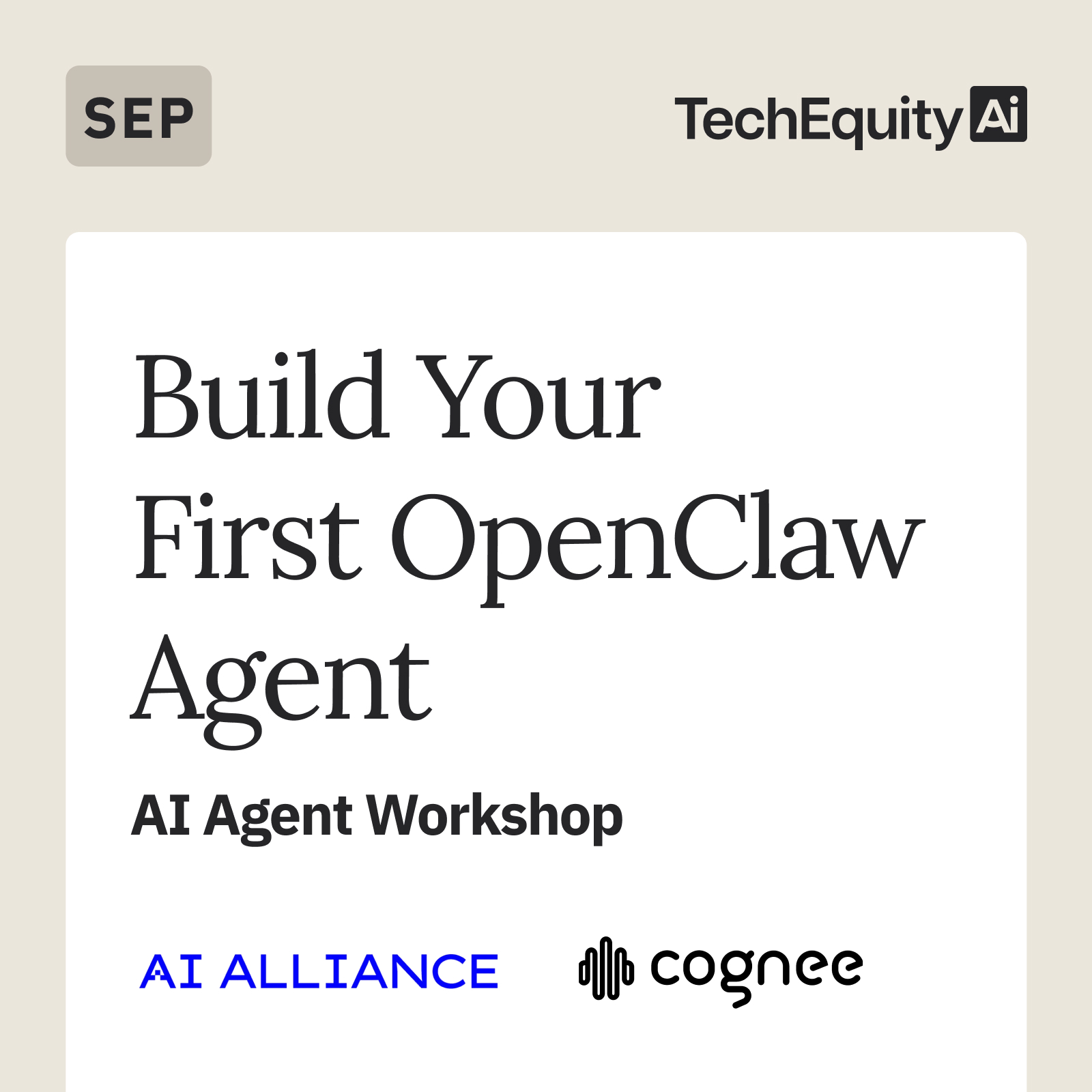 AI Workshop: Build Your First OpenClaw Agent