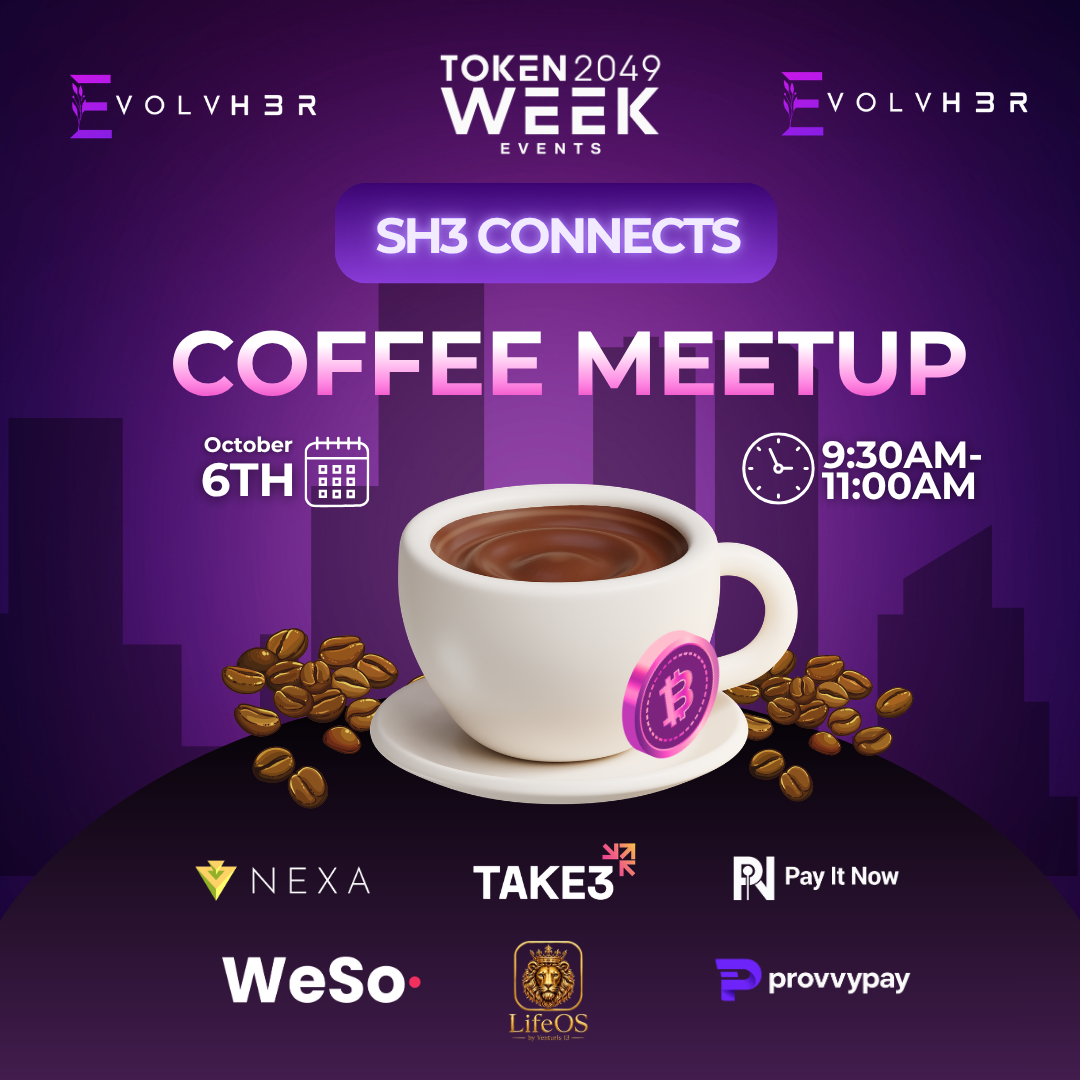 SH3 Connects Coffee Meetup Singapore Edition Token2049 💫