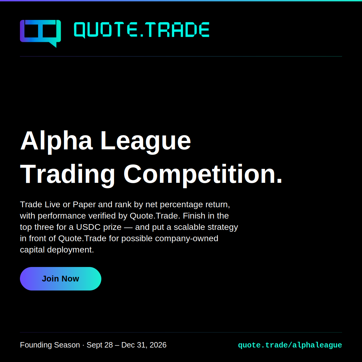 Quote.Trade Alpha League Trading Competition